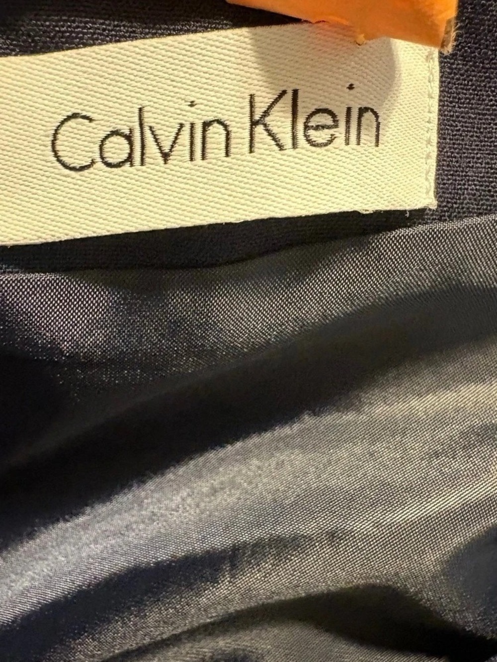 CALVIN KLEIN Navy Blue Layered Midi Dress - Picture 5 of 5